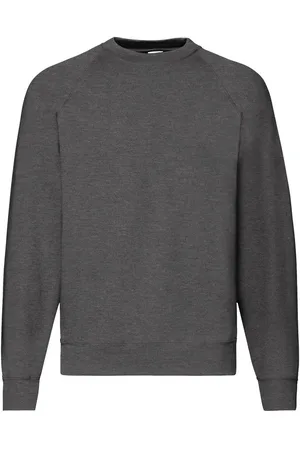 Fruit Of The Loom Heren Raglan Mouwen Belcoro® Sweatshirt (Donker Heather)