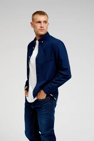 TeeShoppen Het originele Performance Oxford Overhemd - Marine Blazer