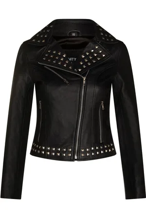 Infinity Gothic leren bikerjack voor dames met studs-Bilbao