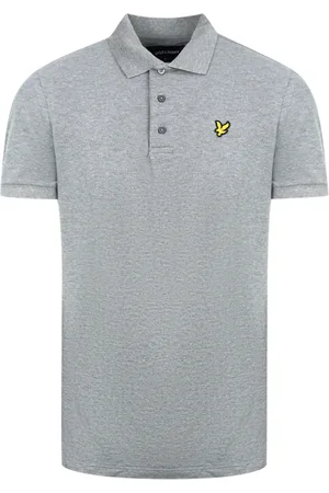 Lyle & Scott Grey Fabric Mix Polo Shirt