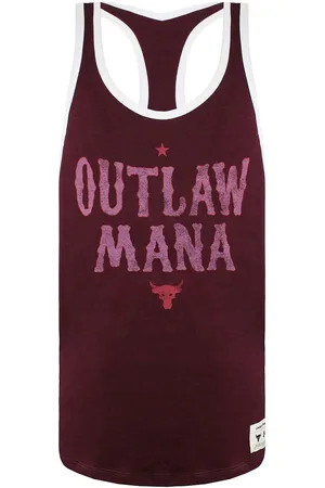 Under Armour X Project Rock Outlaw Mana Heren Burgundy Tank Top