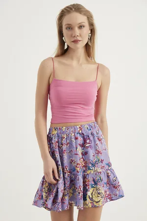 Bianco Lucci Minirok met bloemenpatroon