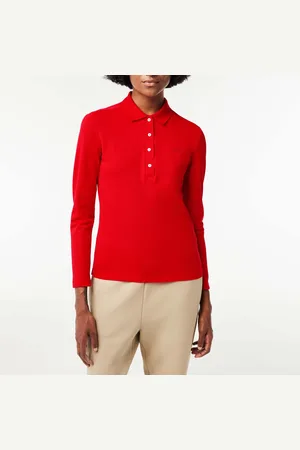 Lacoste Dames L.12.D Slim Fit Stretch Mini Piqué Poloshirt in