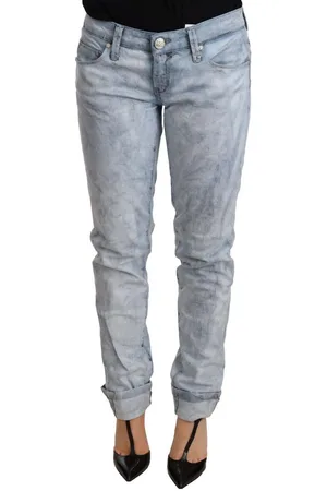 ACHT Denim Broek Met Gewassen Katoenen Vouwzoom
