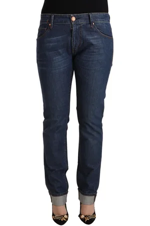 ACHT Donkere Katoenen Slim Fit Denim Jeans