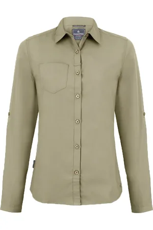 Craghoppers Dames/dames Expert Kiwi Shirt met lange mouwen (Kiezelbruin)