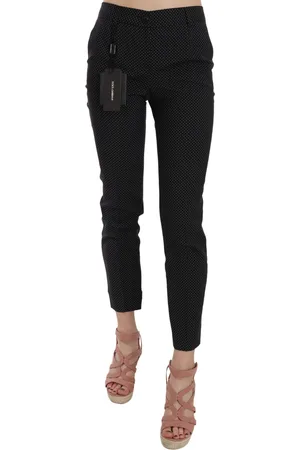 Dolce & Gabbana Polka Dot Slim Capri Broek Taps Toelopende Broek