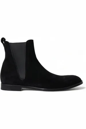 Dolce & Gabbana Suede leren halfhoge laarzen