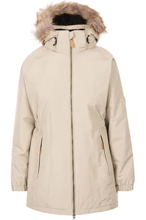 Trespass Dames Celebrity Geïsoleerd Extra Lange Parka Jas (Havermelk)