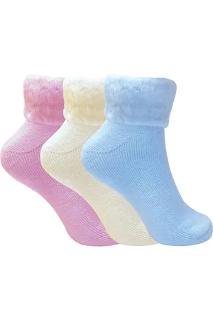 Sock Snob Set van 3 pastelkleurige pluizige warme bedsokken voor dames - SOLTR01