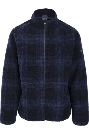 Trespass Heren Epperstone AT400 Geruite Fleece (Marine)