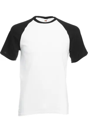 Fruit Of The Loom Heren baseballshirt met korte mouwen ( /Zwart)