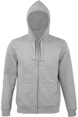 Sols Heren Spike Full Zip Hooded Sweatshirt (Grijze Mergel)