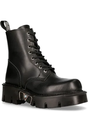 New Rock Unisex zwarte gotische militaire bikerlaarzen - MILI084N-S3