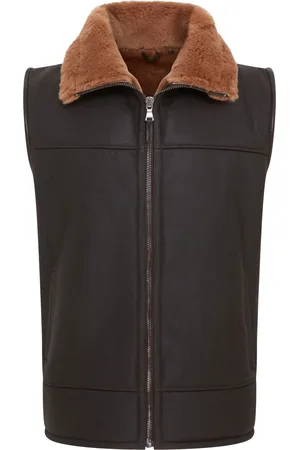 Infinity Heren Aviator Shearling Bomber Gilet - Ambler