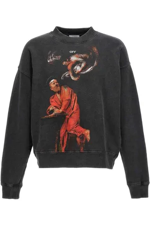 OFF-WHITE Gebroken wit St. Matthew Design Skate Fit gewassen sweatshirt