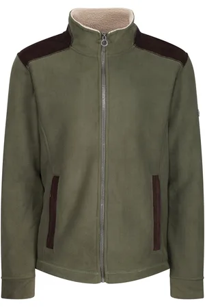 Regatta Heren Faversham Full Zip Fleece Jas (Donkere Khaki)