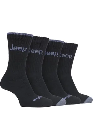 Jeep 4-pack anti-blaar luxe laarzensokken voor heren - / Houtskool