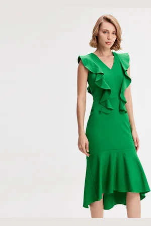 Smart & Joy Jersey -jurk met brede ruches