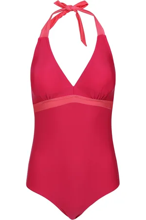 Regatta Dames/Dames Flavia Contrast One Piece Zwempak (Helderroze/perzikbloei)