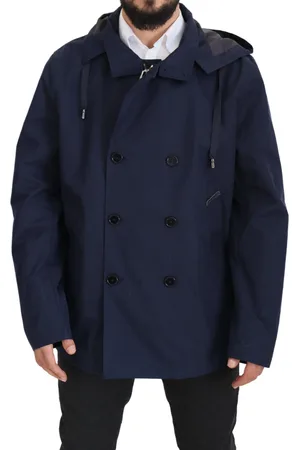 Dolce & Gabbana Jas met capuchon en dubbele rij knopen