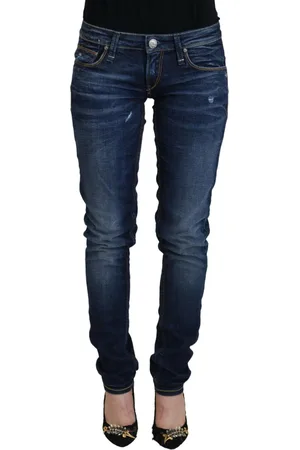 ACHT Gewassen Katoenen Casual Jeans Met Lage Taille