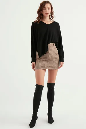 HERITA Minirok met knopen