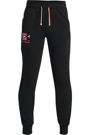 Under Armour Rival Terry zwarte trainingsbroek voor kinderen