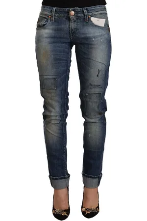 ACHT Gewassen Slim Fit Jeans Met Lage Taille