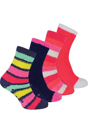 Sock Snob 4 Paar Dames Gezellige Thermische Bed Sokken met Antislip Grips - Stripe 1
