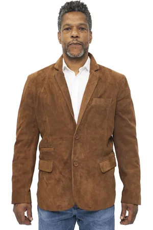 Infinity Heren slanke geit suède Italiaanse blazer jas-Alexandria