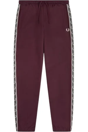 Fred Perry Seizoensgebonden getapete zoom Oxblood rode joggingbroek