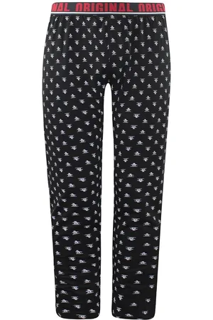 Original Penguin Penguin Lounge Jersey Heren Zwarte Pyjama Broek
