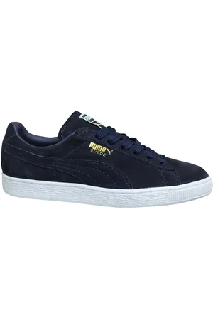 PUMA Suede Classic + Navy Blue Leather Low Lace Up Herentrainers 356568 52