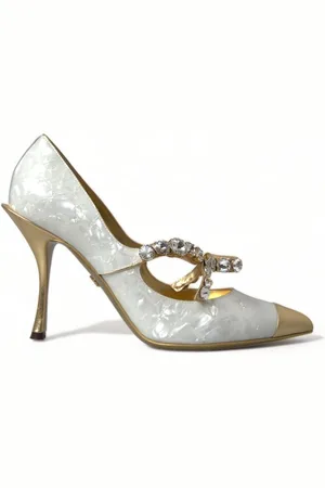 Dolce & Gabbana Crystal Pearl Pumps Met Hoge Hak