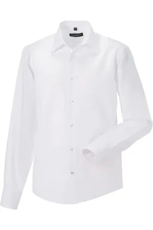 Russell Athletic Russell Heren Ultimate Non-Iron Getailleerde Formele Overhemd met Lange Mouwen