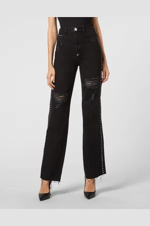 Philipp Plein Jeans Met Wijde Pijpen