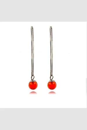 Luxenter Oorbellen, 925 sterling zilver en hydrothermale kwarts, gerhodineerd yedia
