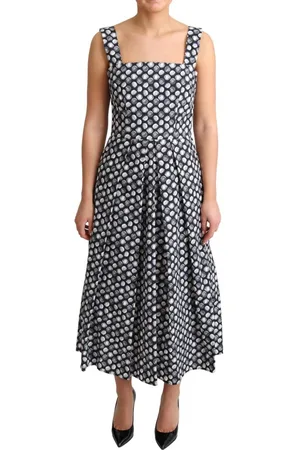 Dolce & Gabbana Geometrische Katoenen A-lijn Jurk