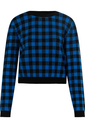 myMo Gebreide trui Dames Zwart-Blauw