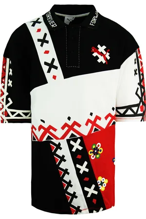 PUMA X Jahnkoy Graphic Print All Over Korte Mouw Heren Poloshirt 596683 47