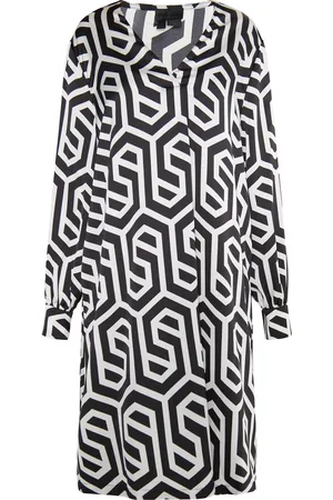 Dreimaster Midi-jurk Dames zwart en wit