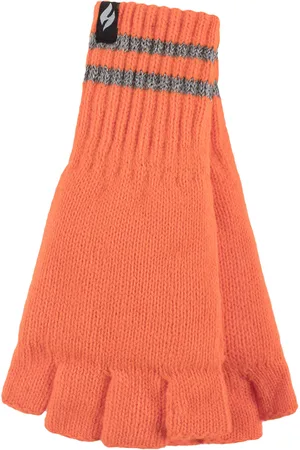 Heat Holders Heren gebreide vingerloze reflecterende handschoenen voor de winter | | Thermische Hi Viz werkhandschoenen