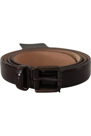 Dolce & Gabbana Lakleer Logo Metalen Taille Gesp Riem