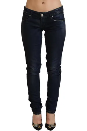 ACHT Authentieke Slim Fit Denim Jeans Met Lage Taille