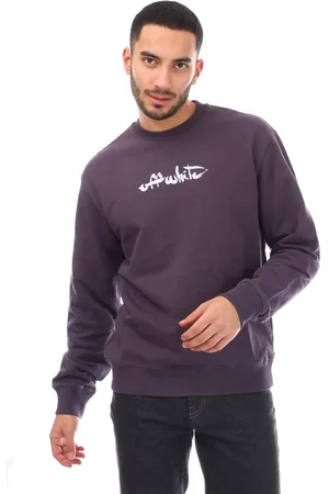 OFF-WHITE Heren Off White Paint Arrow Slim Crewneck Sweatshirt in