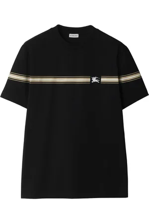 Burberry Gestreept T-shirt met ruiterlogo in