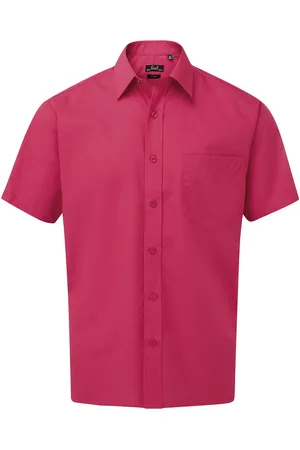 Premier Herenshirt met korte mouwen Popeline (Heet )