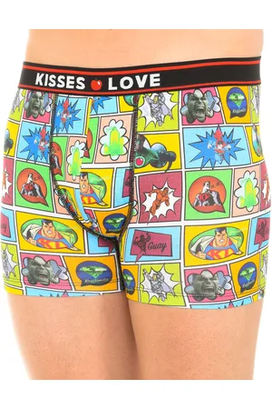 Kisses and Love Herenboxer Comic van ademende stof Model KL10007