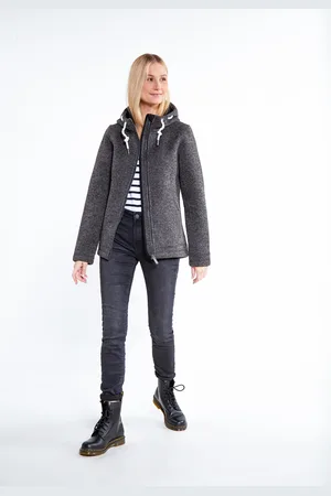 Icebound Gebreide fleece jas Dames melange